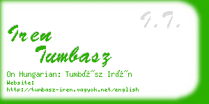 iren tumbasz business card